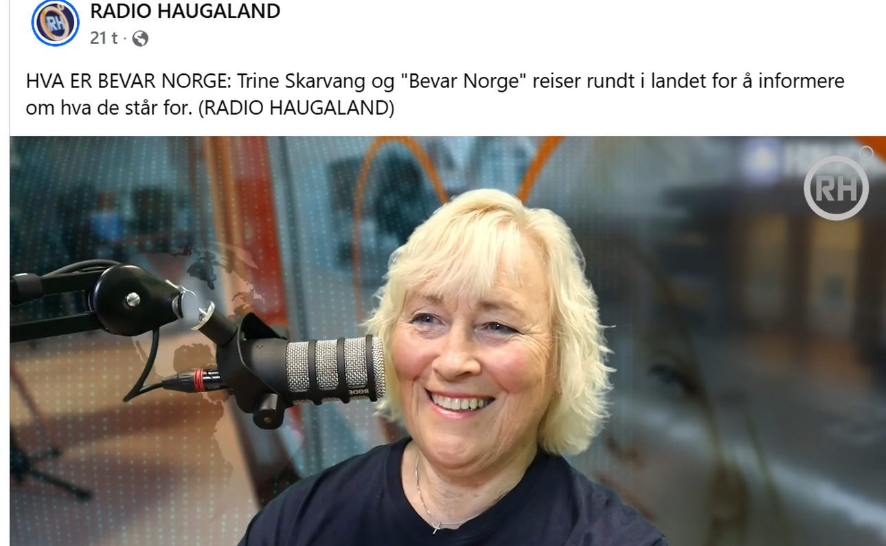 Trine Skarvang i Radio Haugaland